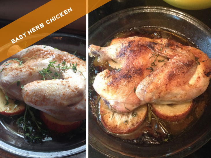 easy herb chicken half-roaster